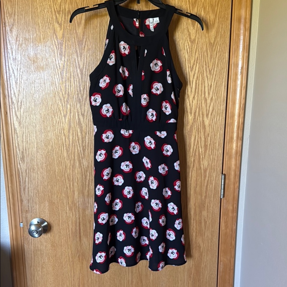 Elle Blue and Pink Halter Sundress Midi